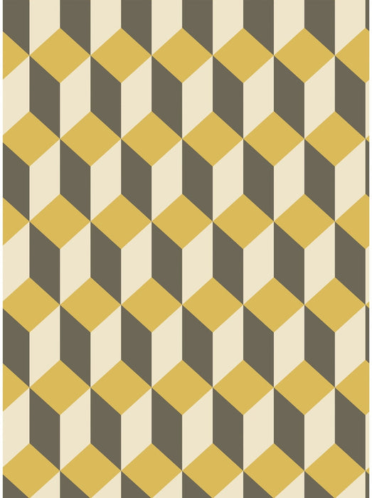 Cole & Son Delano Yellow And Black Wallpaper Sample 105/7032.CS.0