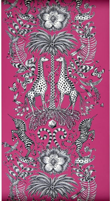 Clarke & Clarke Kruger Magenta Wallpaper Sample W0102/04.CAC.0