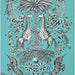 Clarke & Clarke Kruger Teal Wallpaper Sample W0102/08.CAC.0