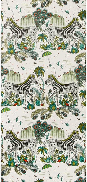 Clarke & Clarke Lost World Green Wallpaper Sample W0117/02.CAC.0