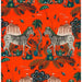 Clarke & Clarke Lost World Red Wallpaper Sample W0117/05.CAC.0