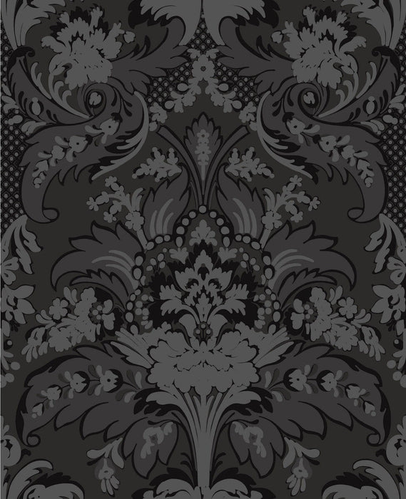 Cole & Son Aldwych Black And Graphite Wallpaper Sample 94/5030.CS.0
