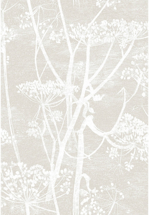 Cole & Son Cow Parsley Linen/White Wallpaper Sample 95/9051.CS.0