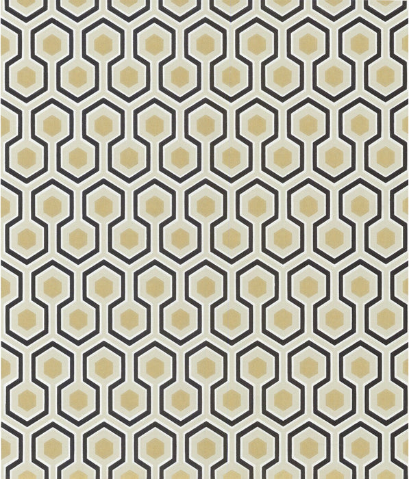 Cole & Son Hicks Hexagon Black/G Wallpaper Sample 66/8056.CS.0