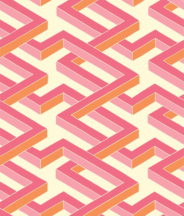 Cole & Son Luxor Pink Wallpaper Sample 105/1004.CS.0
