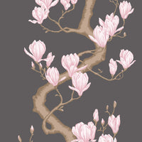 Cole & Son Magnolia Tree Charcoal/Pink Wallpaper 128/1001.CS.0