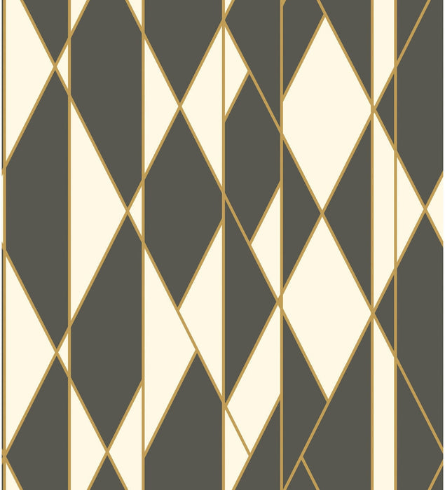 Cole & Son Oblique Black And White Wallpaper Sample 105/11049.CS.0