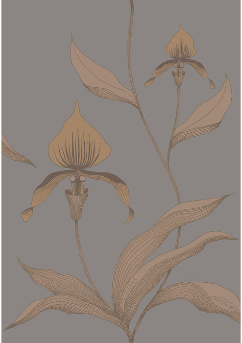 Cole & Son Orchid Bronze/Slate Wallpaper Sample 95/10056.CS.0