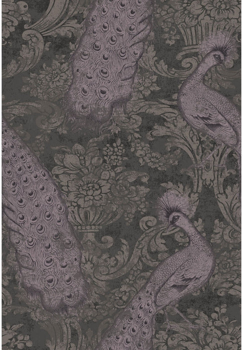 Cole & Son Byron Amythest And Charcoal Wallpaper Sample 94/7040.CS.0