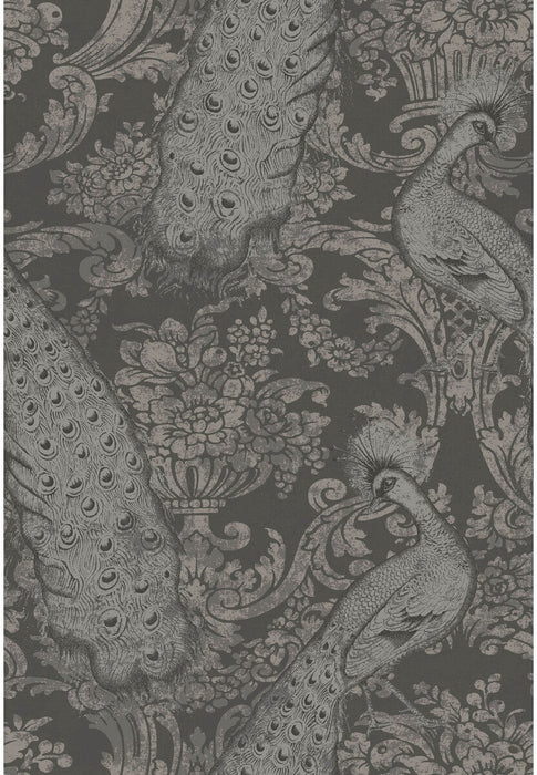 Cole & Son Byron Charcoal An Silver Wallpaper Sample 94/7039.CS.0
