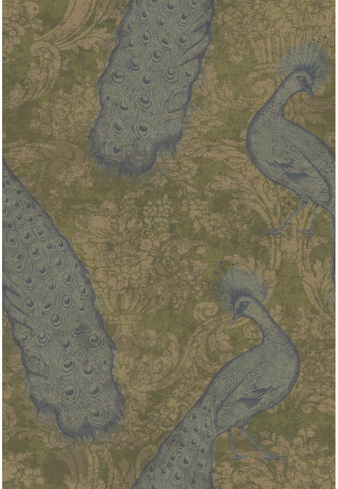 Cole & Son Byron Teal And Pewter Wallpaper Sample 94/7037.CS.0