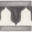 Cole & Son Zellige Border Soot & Snow Wallpaper Sample 113/12038.CS.0