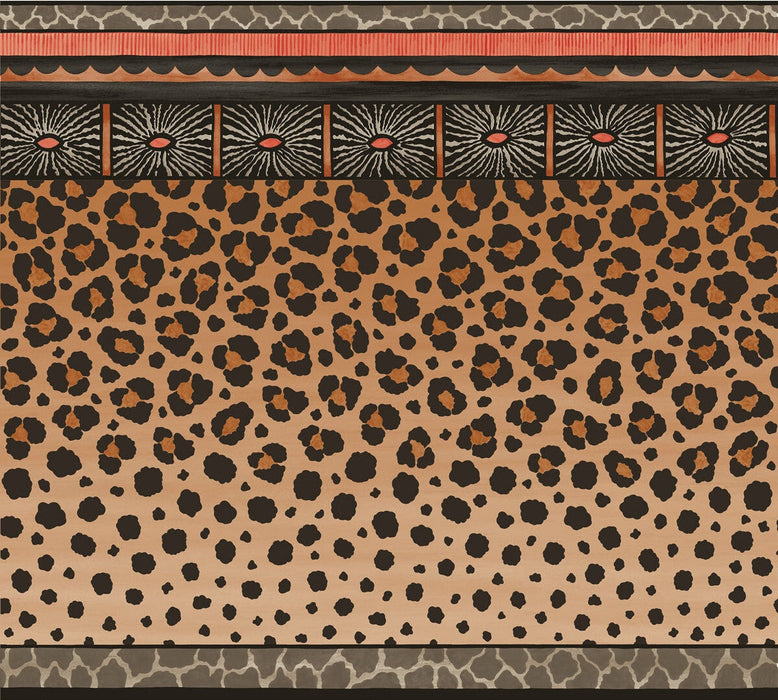Cole & Son Zulu Border Red & Brown Wallpaper Sample 109/13060.CS.0