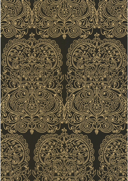 Cole & Son Alpana Gold/Onyx Wallpaper Sample 69/2105.CS.0