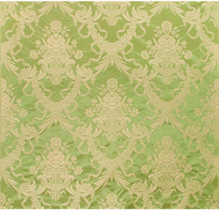 Brunschwig & Fils Charlieu Lampas Vert/Ivoire Fabric Sample BR-81036.M.0