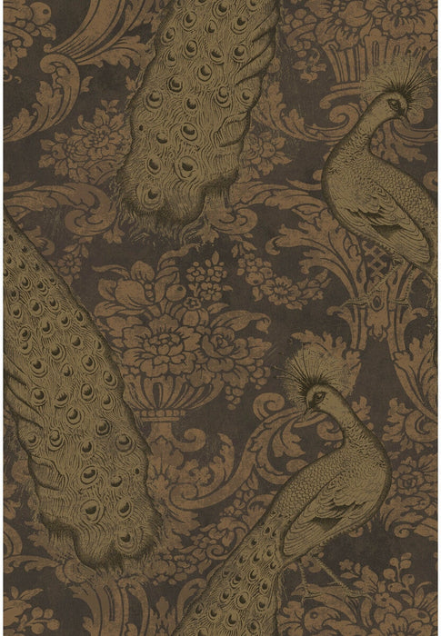 Cole & Son Byron Black And Gold Wallpaper Sample 94/7036.CS.0