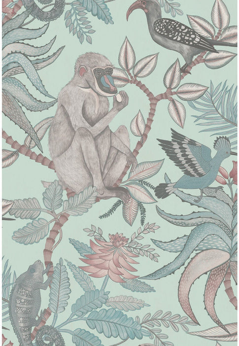 Cole & Son Savuti Duck Egg Wallpaper Sample 109/1004.CS.0