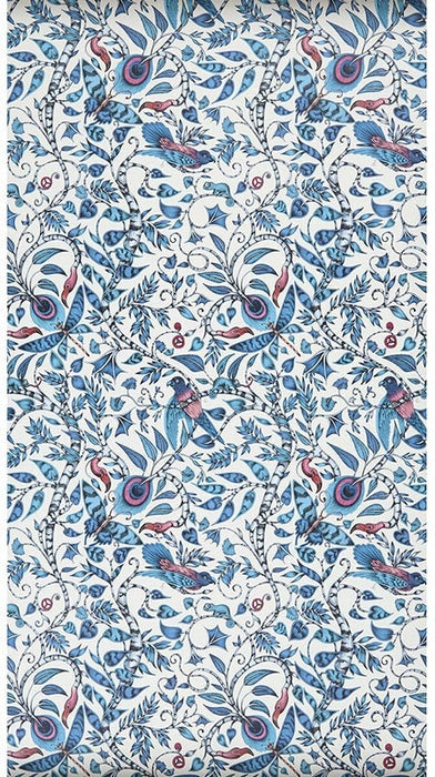 Clarke & Clarke Rousseau Blue Wallpaper Sample W0104/01.CAC.0