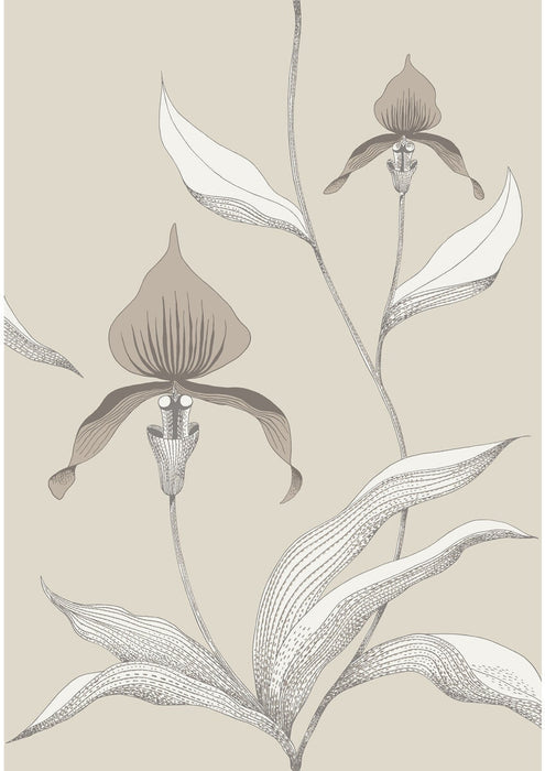 Cole & Son Orchid Linen/White Wallpaper Sample 95/10058.CS.0