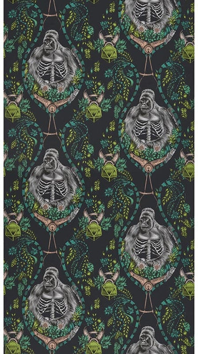 Clarke & Clarke Silverback Charcoal Wallpaper Sample W0120/01.CAC.0