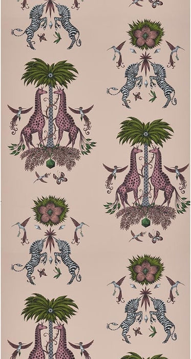 Clarke & Clarke Creatura Pink Wallpaper Sample W0114/02.CAC.0