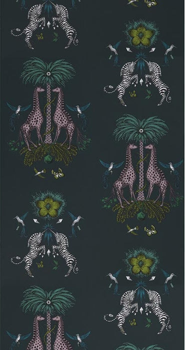 Clarke & Clarke Creatura Teal Wallpaper Sample W0114/03.CAC.0