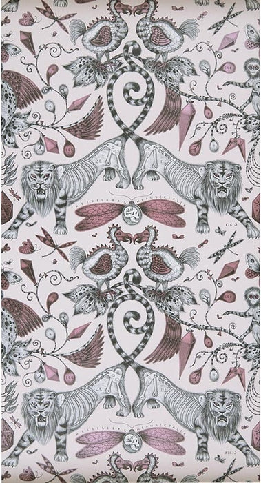 Clarke & Clarke Extinct Pink Wallpaper Sample W0100/05.CAC.0