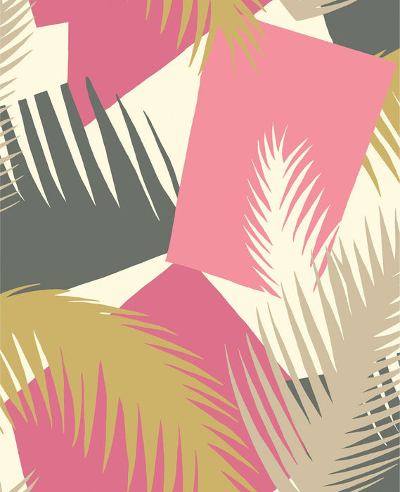 Cole & Son Deco Palm Pink Wallpaper Sample 105/8038.CS.0