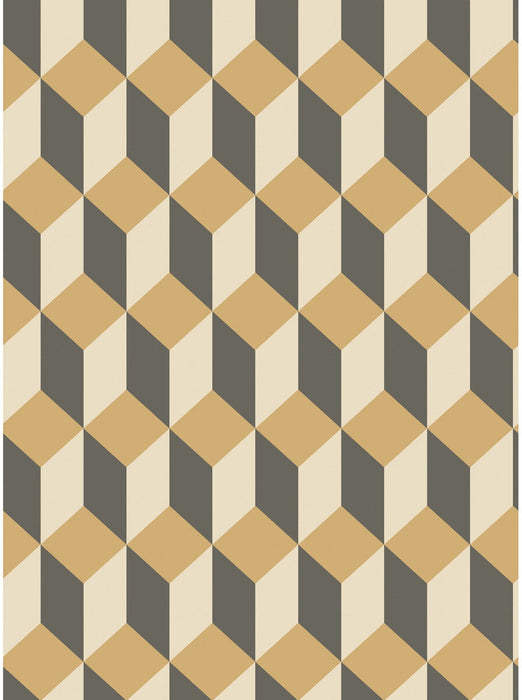 Cole & Son Delano Gold And Black Wallpaper Sample 105/7030.CS.0