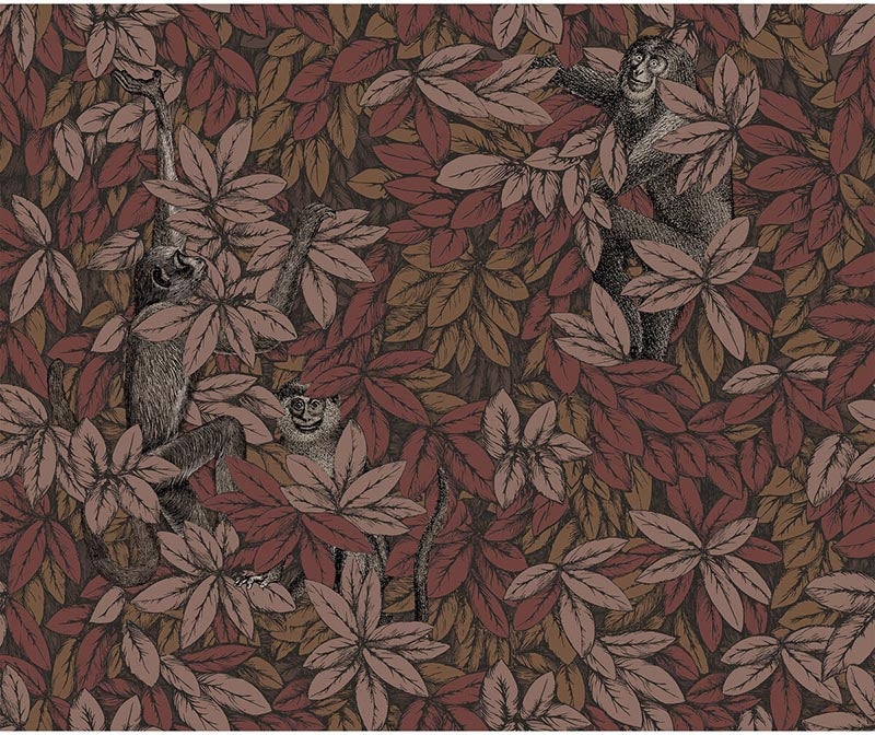 Cole & Son Foglie E Scimmie Autumnal Wallpaper Sample 123/10050.CS.0