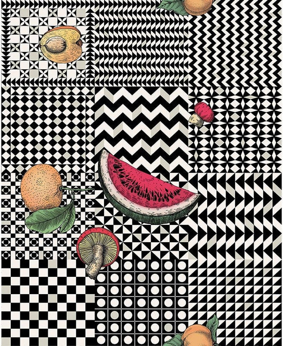 Cole & Son Frutta E Geometrico Multi Wallpaper Sample 123/6027.CS.0