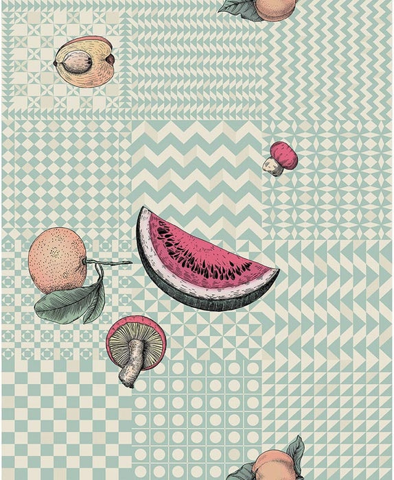 Cole & Son Frutta E Geometrico Pastel Wallpaper Sample 123/6029.CS.0