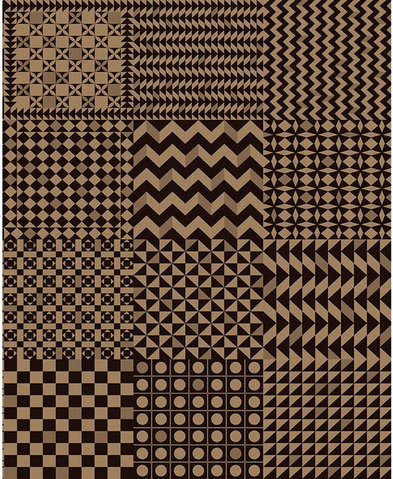 Cole & Son Geometrico Black & Gold Wallpaper Sample 123/7036.CS.0