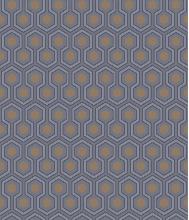 Cole & Son Hicks Hexagon Dk Gry/Bronz Wallpaper Sample 95/3015.CS.0