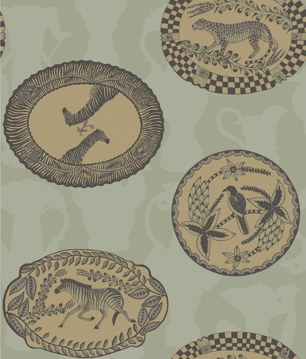 Cole & Son Matrinah Old Olive Wallpaper Sample 109/4021.CS.0