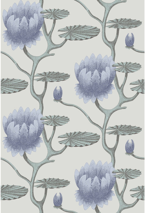 Cole & Son Summer Lily Blu/Aq/Pearl Wallpaper Sample 95/4024.CS.0