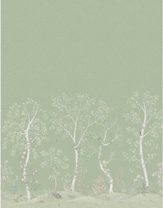 Cole & Son Seasonal Woods Olive Wallpaper Sample 120/6021.CS.0