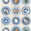 GP & J Baker Robina'S Dinner Party Blue Wallpaper Sample BW45126.4.0