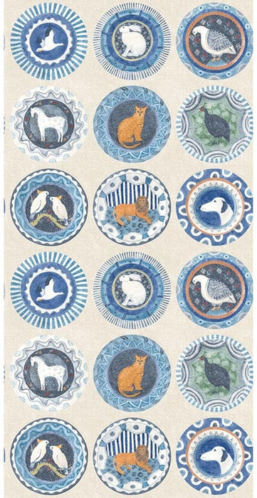 GP & J Baker Robina'S Dinner Party Blue Wallpaper Sample BW45126.4.0