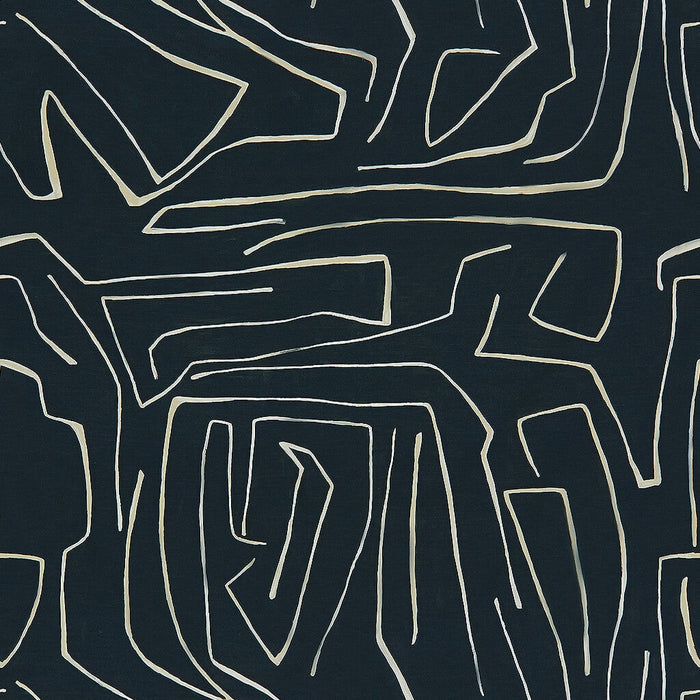 Lee Jofa Modern Graffito Onyx/Beige Fabric Sample GWF-3530.816.0