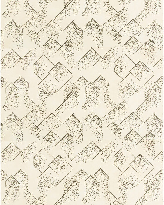 Lee Jofa Modern Brink Paper Cream/Onyx Wallpaper Sample GWP-3703.18.0