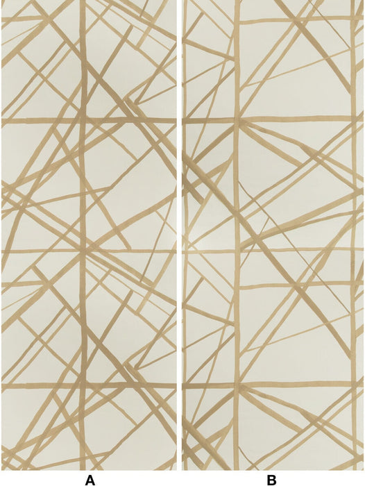 Lee Jofa Modern Channels Paper Latte/Suede Wallpaper Sample GWP-3417.116.0