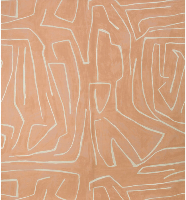 Lee Jofa Modern Graffito Salmon/Cream Wallpaper Sample GWP-3501.117.0