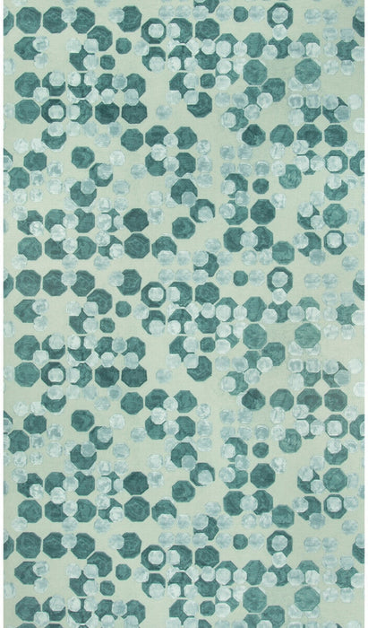 Lee Jofa Modern Hex Paper Lagoon Wallpaper Sample GWP-3724.135.0