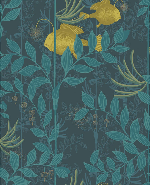 Cole & Son Nautilus Dark Blue Wallpaper Sample 103/4018.CS.0