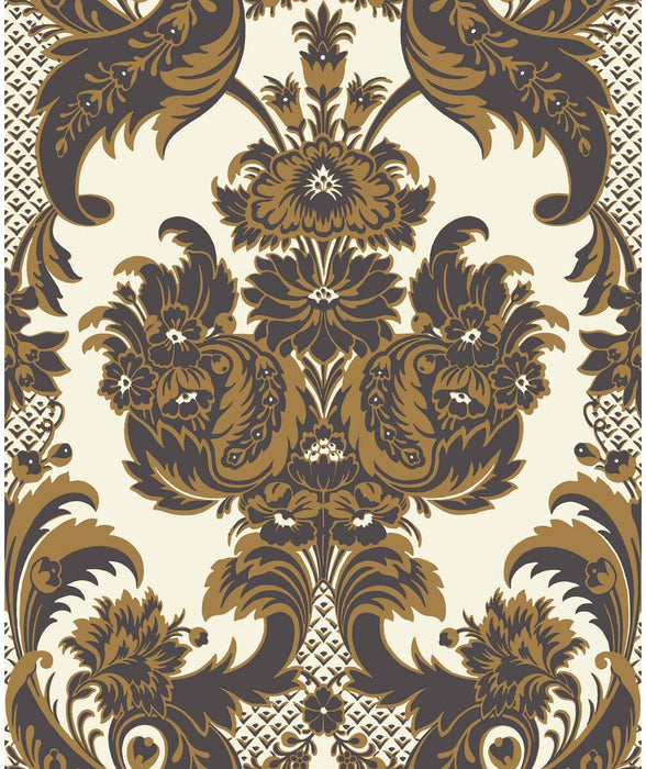 Cole & Son Wyndham Black & Gold Wallpaper Sample 94/3014.CS.0