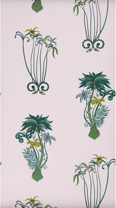 Clarke & Clarke Jungle Palms Pink Wallpaper Sample W0101/04.CAC.0