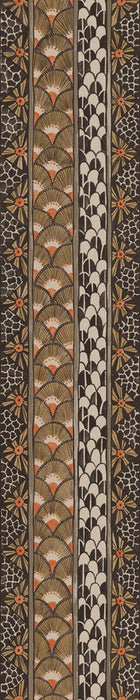 Cole & Son Ardmore Border Black & Burnt Orange Wallpaper Sample 109/5026.CS.0