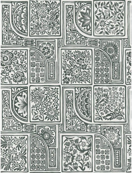 Cole & Son Bellini Black & White Wallpaper Sample 108/9046.CS.0