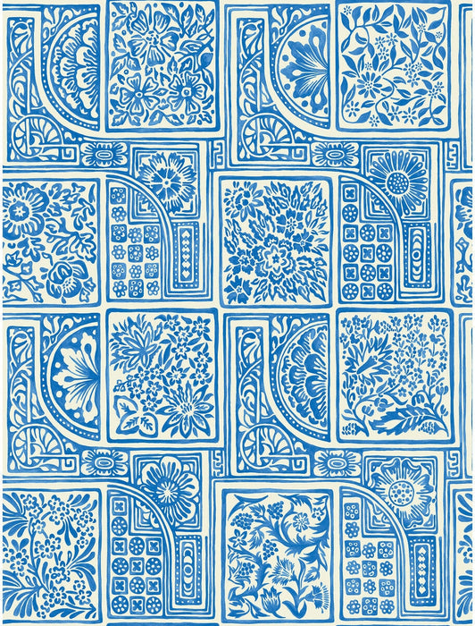 Cole & Son Bellini Blue & White Wallpaper Sample 108/9045.CS.0